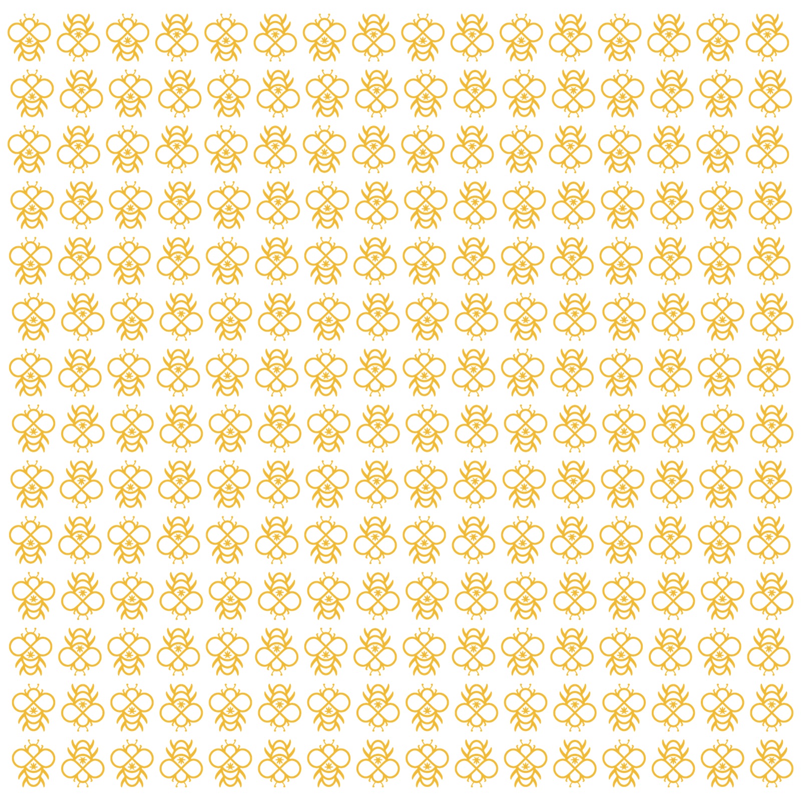 Cannabees bee pattern in Honey Gold