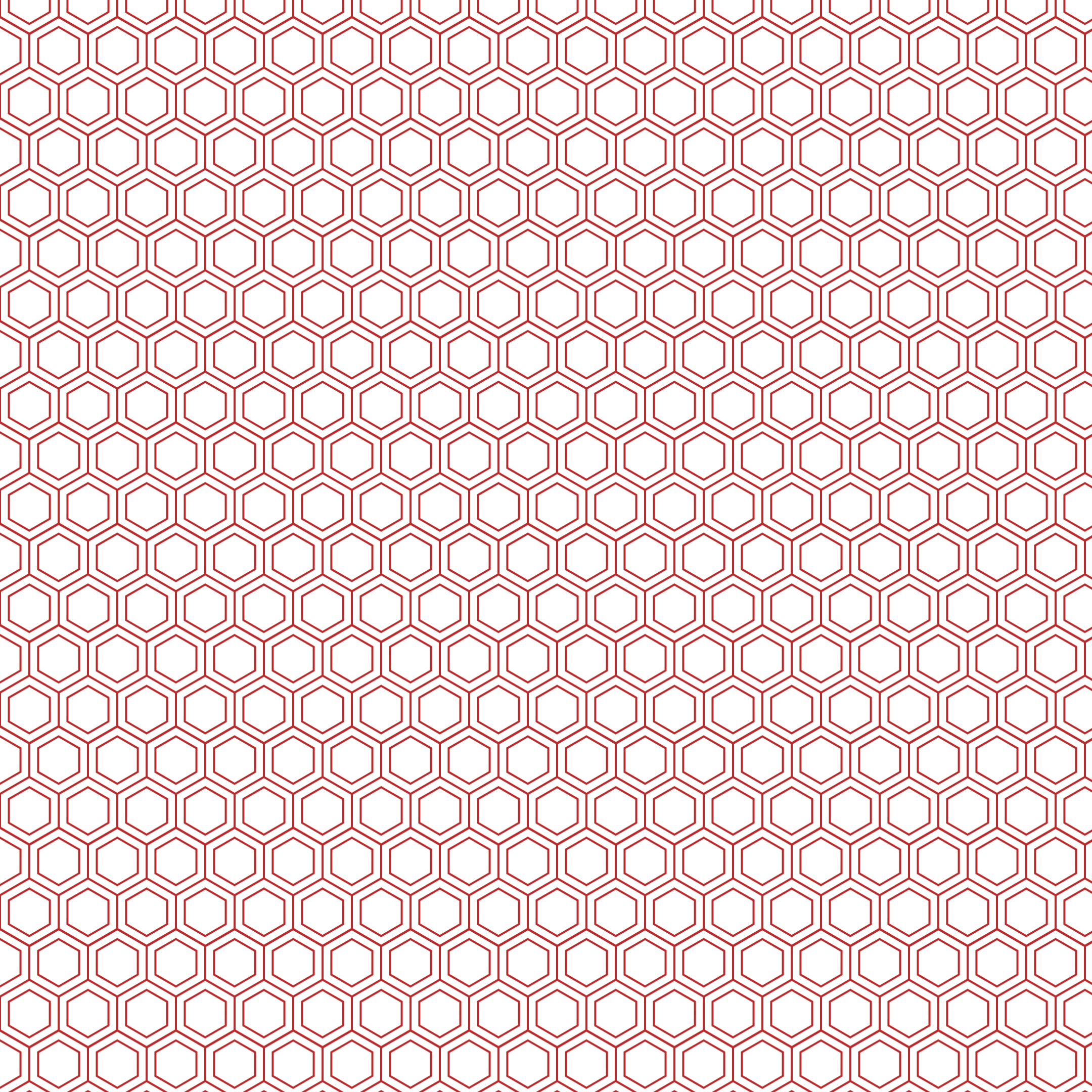 Hexagon pattern in Red Hot